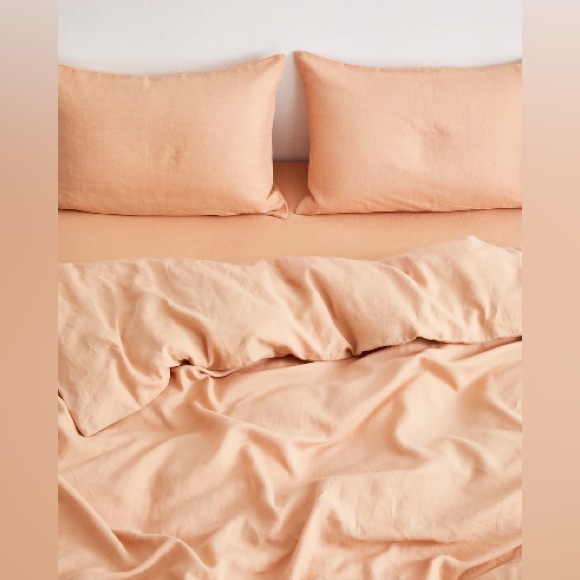 Bed Threads Terracotta 100% French Flax Linen Duvet Cover FULL/QUEEN - Picture 3 of 12